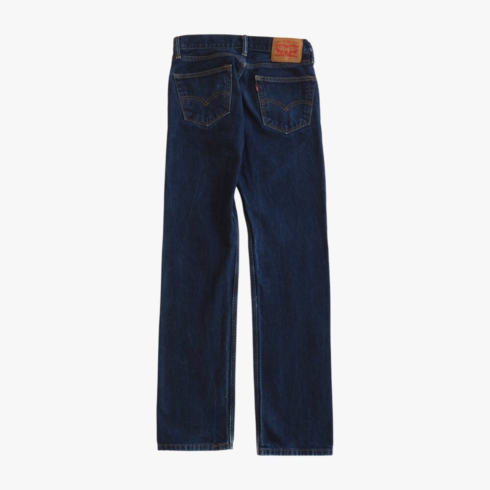 (RARE) (VINTAGE) LEVI'S | 100% COTTON "505" STRAIGHT LONG DARK WASH